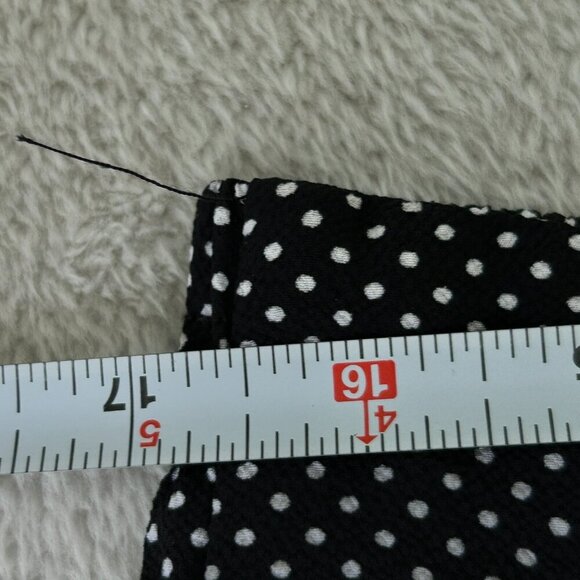 Adrianna Papell Flowy Crepe Palazzo Pants Dark Brown Polka Dot 34" x 27" Sz L - Picture 8 of 12